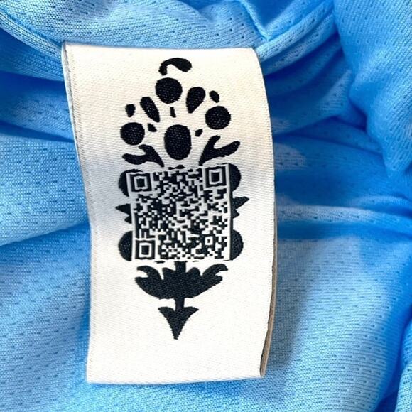 Free People Movement Singin’ in the Rain Packable Rain Jacket Blue White Large - Picture 7 of 13